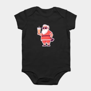 Funny Santa Tropical Christma Baby Bodysuit